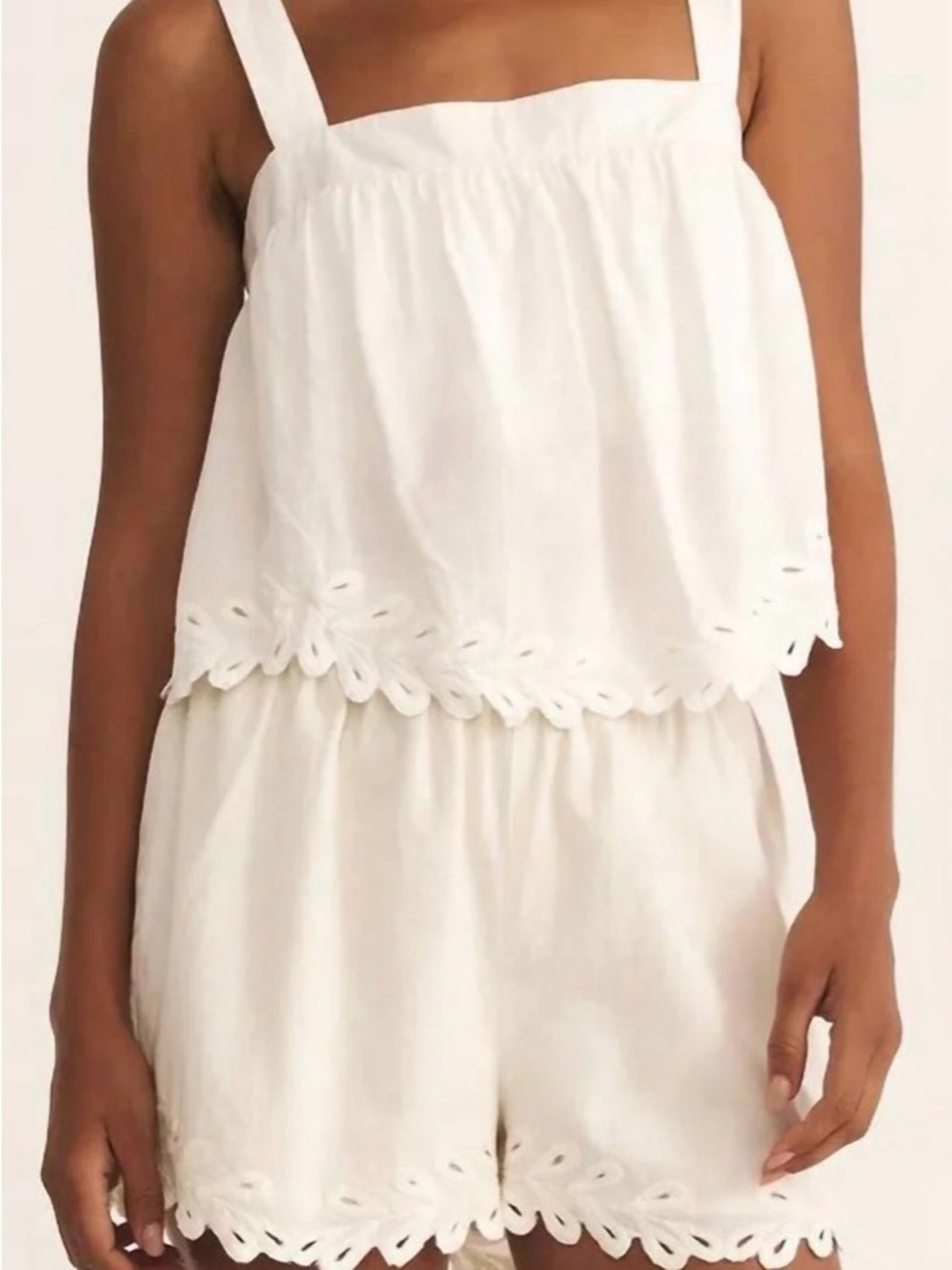 Z Supply White Eyelet Trim Tank